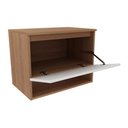 Ver imagem 4 de Gabinete Banheiro 1 Porta 60cm Suspenso Multimóveis VCR10086 Amêndoa/Branco