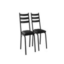Ver imagem 2 de Kit com 2 Cadeiras Sala de Jantar Cozinha Europa Preto