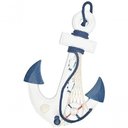 Ver imagem 2 de Ancora Decorativa Náutica Marinheiro Branco e Azul 33cm
