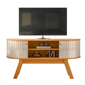 Bancada Atlanta Tvs até 55” Cinamomo Off White 509139 Madetec