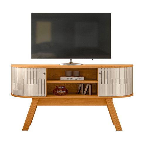 Bancada Atlanta Tvs até 55” Cinamomo Off White 509139 Madetec