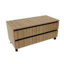 Ver imagem 5 de Balcão Gabinete para Banheiro 80cm com Rodízio e 2 Gavetas BN3603 Marrom/Amendoa