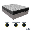 Ver imagem 3 de Cama Box Baú Bipartido Queen Cinza e Colchão Iso 100 D33 Ortobom