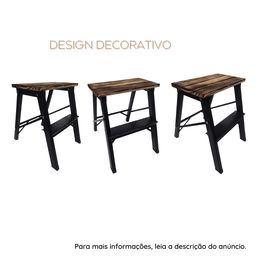 Banqueta Escada Dobravel de Aluminio 2 Degraus Madeira - 7