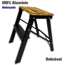 Ver imagem 2 de Banqueta Escada Dobravel de Aluminio 2 Degraus Madeira