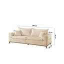 Ver imagem 2 de Sofá Matrix 02 Módulos de 100cm B25cm Meu Sofá Online A294 Linho Creme