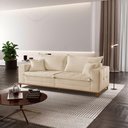 Ver imagem 1 de Sofá Matrix 02 Módulos de 100cm B25cm Meu Sofá Online A294 Linho Creme