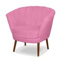 Ver imagem 4 de Poltrona Cadeira Pétala Flor Decorativa Suede Rose