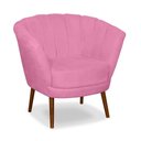 Ver imagem 3 de Poltrona Cadeira Pétala Flor Decorativa Suede Rose