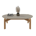 Ver imagem 2 de Mesa Centro Lizz Oblonga Cor:Off White/Cedro
