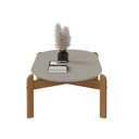 Ver imagem 4 de Mesa Centro Lizz Oblonga Cor:Off White/Cedro