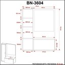Ver imagem 5 de Gabinete para Banheiro Suspenso com Espelheira 2 Portas 