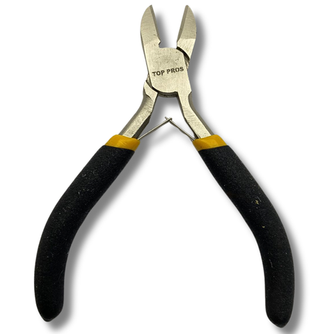 Alicate Mini Corte Diagonal 4,5" Mola Niquelado Aço Carbono Fio Arame Eletricista Cabo Emborrachado