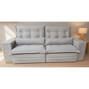 Sofá Milenna Luxo Retrátil e Reclinável Molas Ensacadas Pillowtop 18cm Vários Tecidos 2,50