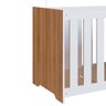 Berço Mini Cama Versátil Americano com Colchão Nogal Manchester Branco Janet Jm Móveis - 3