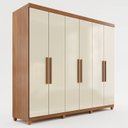 Ver imagem 2 de Guarda-Roupa Casal 6 Portas 2 Gavetas com Pés Napoli