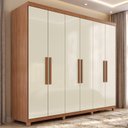 Ver imagem 1 de Guarda-Roupa Casal 6 Portas 2 Gavetas com Pés Napoli