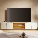 Ver imagem 6 de Rack Tv 85 Pol 237cm com Led Gior Off/freijó C05 - Mpozenato