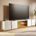 Ver imagem 7 de Rack Tv 85 Pol 237cm com Led Gior Off/freijó C05 - Mpozenato