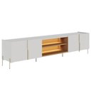 Ver imagem 2 de Rack Tv 85 Pol 237cm com Led Gior Off/freijó C05 - Mpozenato