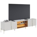 Ver imagem 4 de Rack Tv 85 Pol 237cm com Led Gior Off/freijó C05 - Mpozenato