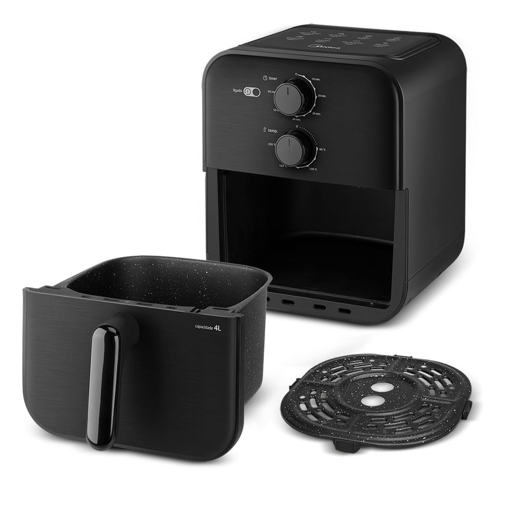 Fritadeira Airfryer 4l Blackstone Preta Midea Maf400p0apk1 - 127v - 6