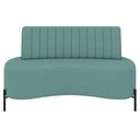 Ver imagem 5 de Sofá 2 Lugares 160cm Pés Aço Preto Tamar K04 Bouclê Azul - Mpozenato