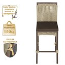 Ver imagem 4 de Mesa Bistrô e 4 Banquetas Roma Marrom Corda Náutica Estofado 9 Trama Original