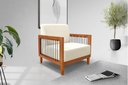 Ver imagem 2 de Poltrona Decorativa Bali Base de Madeira e Corda Náutica Linho Bege Bz Home Decor