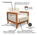 Ver imagem 7 de Poltrona Decorativa Bali Base de Madeira e Corda Náutica Linho Bege Bz Home Decor
