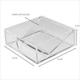 Porta Guardanapos Acrílico Transparente 5mm Centauri Mod M Centauri Acrílicos Pg-m - 5