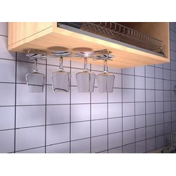 Porta Taças Curvo Cromado Suporte Para Taça 7316 Jomer - 3