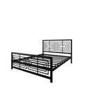 Ver imagem 2 de Cama Casal Robusta Aço Ferro Tamanho Queen 158cmx198cm Cor Branco Estilo Industrial Ca-06