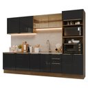 Ver imagem 2 de Armário de Cozinha Completa 310 Cm Rustic/preto Lux Madesa 03