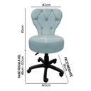 Ver imagem 6 de Cadeira Mocho Soft Escritório Estética Veludo - Sofa Store:veludo Azul Tiffany