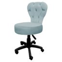 Ver imagem 3 de Cadeira Mocho Soft Escritório Estética Veludo - Sofa Store:veludo Azul Tiffany
