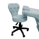 Ver imagem 5 de Cadeira Mocho Soft Escritório Estética Veludo - Sofa Store:veludo Azul Tiffany