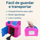 Ver imagem 7 de Inflador Compressor Balão Bexiga 2 Bico Festa Aniversário Azul110v