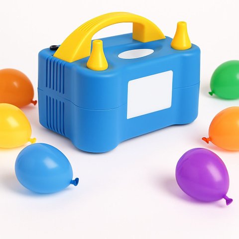 Inflador Compressor Balão Bexiga 2 Bico Festa Aniversário Azul110v