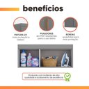 Ver imagem 5 de Armário Aéreo Multiuso para Lavanderia Madrid 3 Portas MDP 90cm Cinza Maxel Móveis