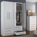 Ver imagem 1 de Guarda-roupa 4 Portas 6 Gavetas Modular 1304 Ilan Carvalho