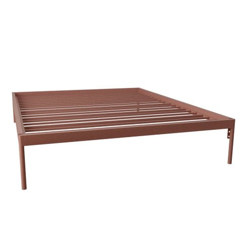 Cama de Ferro Estrado Queen Icamas Rosa Bebê