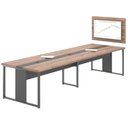 Ver imagem 2 de Mesa para Reunião com Painel de Tv Aires Noce Preto