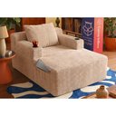 Ver imagem 1 de Sofá Poltrona Hydi com Molas Ensacadas Boost Tech Tecido Velourê Bege Cama Inbox