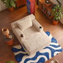 Ver imagem 6 de Sofá Poltrona Hydi com Molas Ensacadas Boost Tech Tecido Velourê Bege Cama Inbox