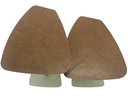 Ver imagem 2 de Conjunto de Mesa Lateral Klaus Tampo Recouro Caramelo e Base Dourada - 67809