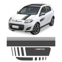 Ver imagem 1 de Faixa Palio Attractive 2012/2016 Adesivo Lateral e Traseiro Cinza Teu Adesivo