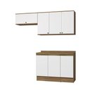 Ver imagem 2 de Armário de Cozinha Compacta 100% Mdf 200cm Nogueira/branco Celeste Kappesberg