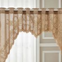 Ver imagem 2 de Cortina Bando Renda Cascata Cozinha Floral CAPUCCINO2,95x1