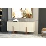 Balcão Buffet 4 portas para sala de jantar 180cm - Canes Off White/Imbuia - 2